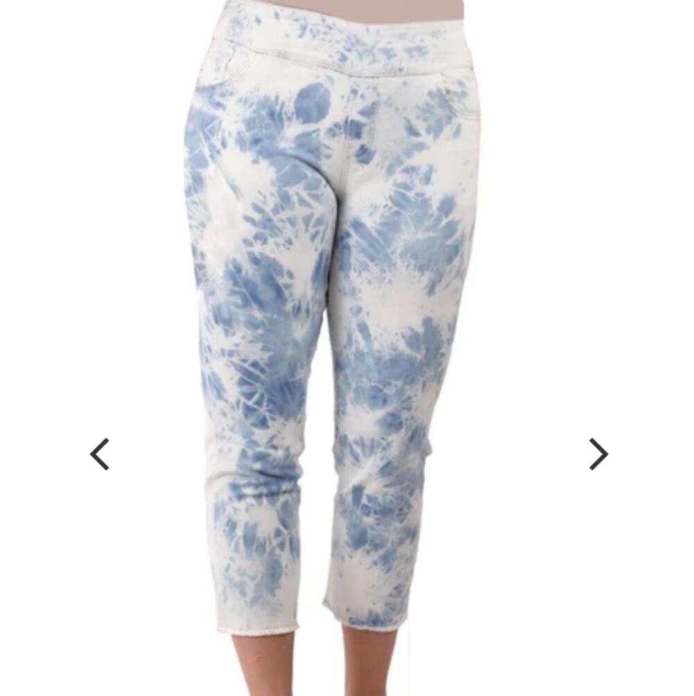 Ethyl The Amia - Ophelia Capri Denim Blue Tie Dye Size 4